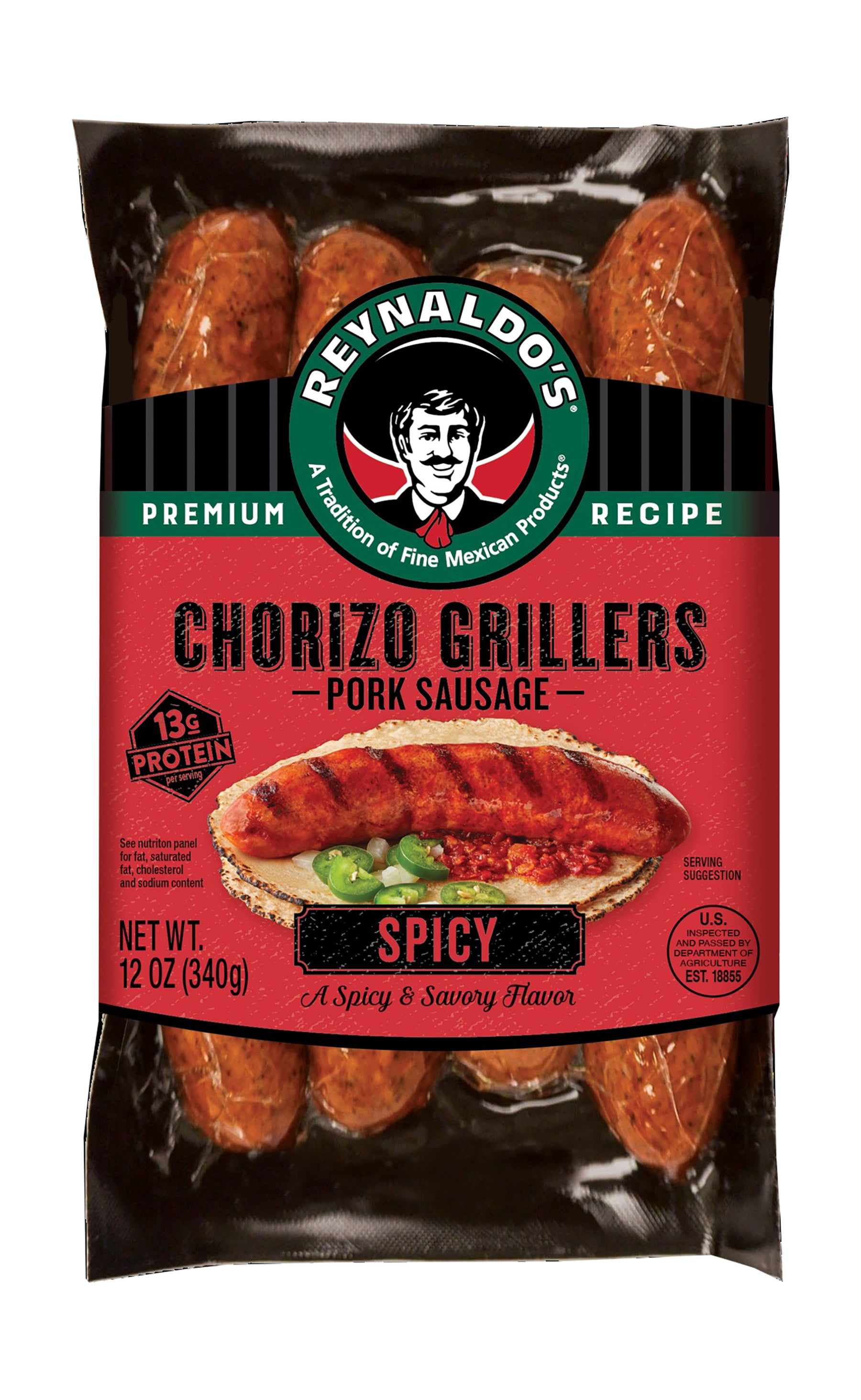 Reynaldo's Spicy Chorizo Grillers, 12 oz