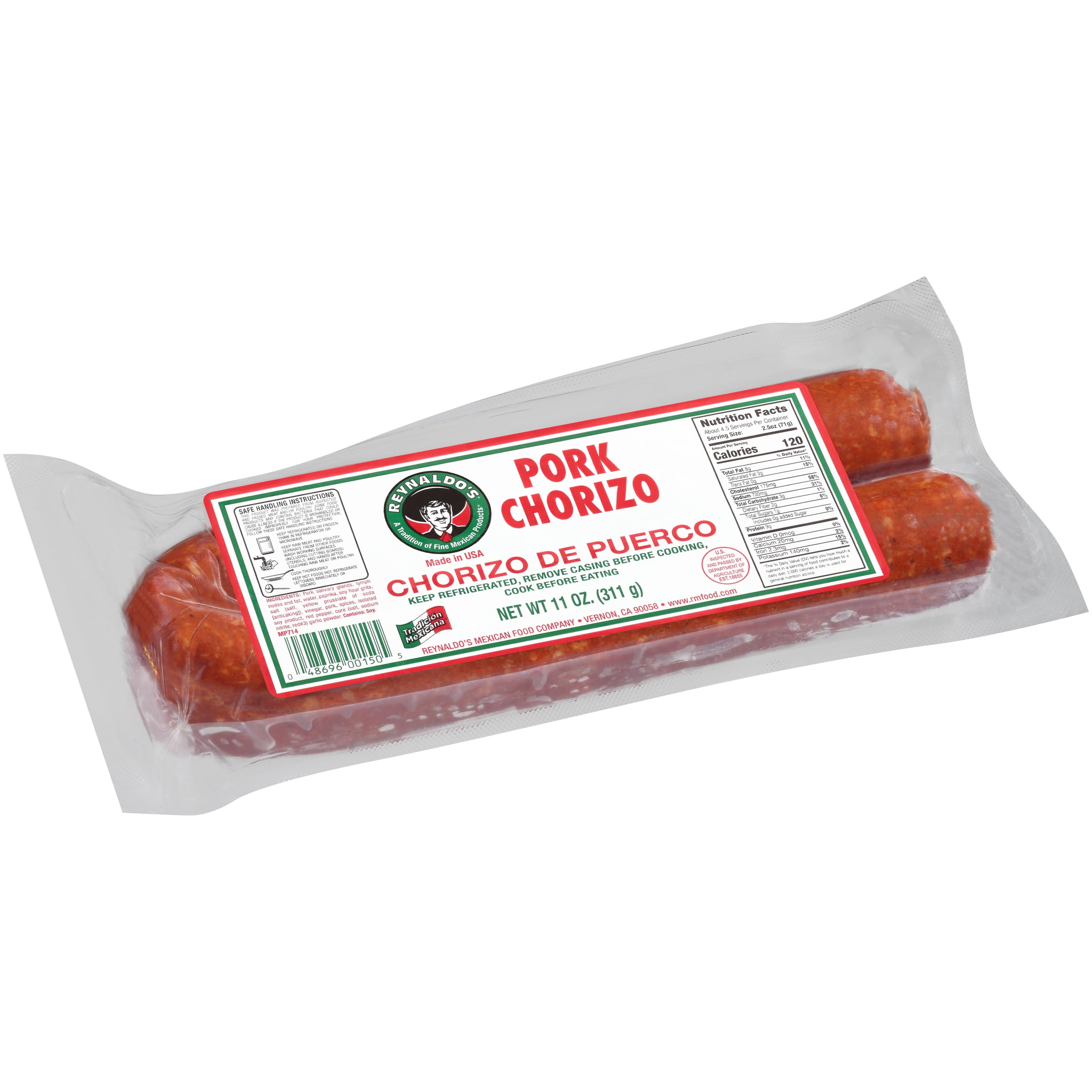 Reynaldo's Pork Chorizo, 11 oz