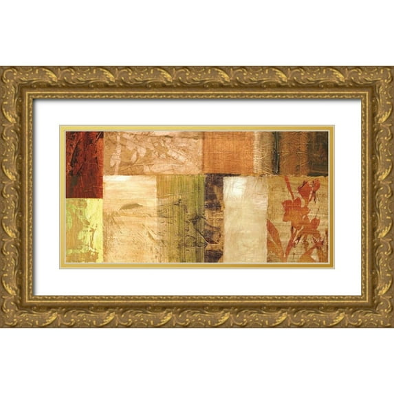 Reynaud, Martine 24x14 Gold Ornate Wood Framed with Double Matting Museum Art Print Titled - Equilibre naturel