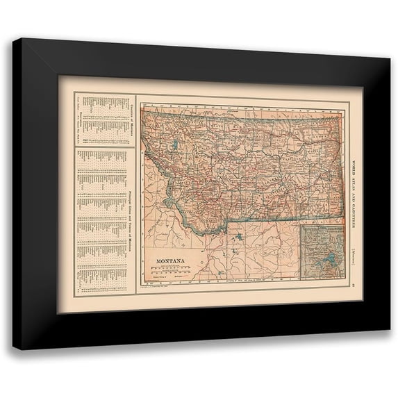 Reynold 14x11 Black Modern Framed Museum Art Print Titled - Montana - Reynold 1921