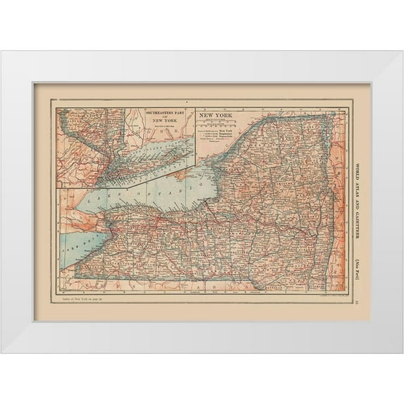 Reynold 14x11 White Modern Wood Framed Museum Art Print Titled - New York - Reynold 1921
