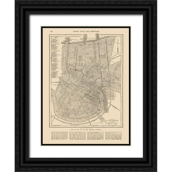 Reynold 14x18 Black Ornate Wood Framed with Double Matting Museum Art Print Titled - New Orleans Louisiana - Reynold 1921
