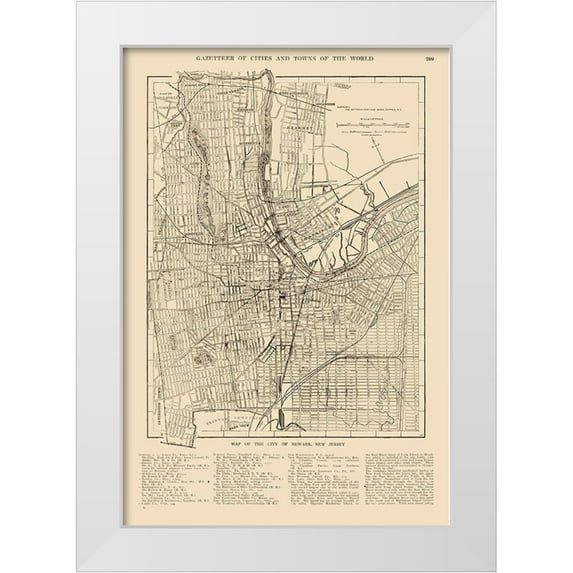 Reynold 14x18 White Modern Wood Framed Museum Art Print Titled - Newark New Jersey - Reynold 1921