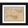 thumbnail image 1 of Reynold 18x14 Black Ornate Wood Framed with Double Matting Museum Art Print Titled - Denver, Rio Grande, Chicago, Milwaukee, 1 of 4