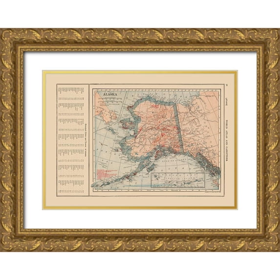 Reynold 18x14 Gold Ornate Wood Framed with Double Matting Museum Art Print Titled - Alaska - Reynold 1921