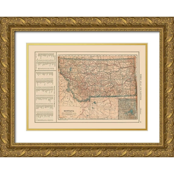 Reynold 18x14 Gold Ornate Wood Framed with Double Matting Museum Art Print Titled - Montana - Reynold 1921