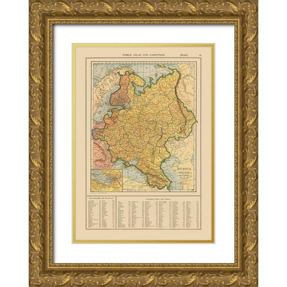 Reynold 18x24 Gold Ornate Wood Framed with Double Matting Museum Art Print Titled - Russia - Reynold 1921