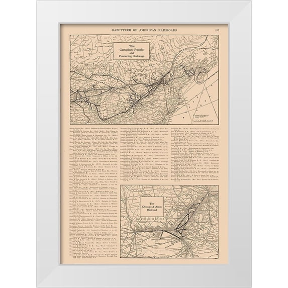 Reynold 18x24 White Modern Wood Framed Museum Art Print Titled - Canadian Pacific, Chicago, Alton