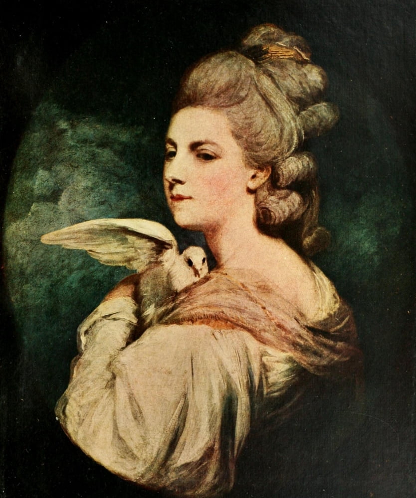 Reynolds 1913 Mrs Nesbit with a Dove Canvas Art - Joshua Reynolds (18 x 24)