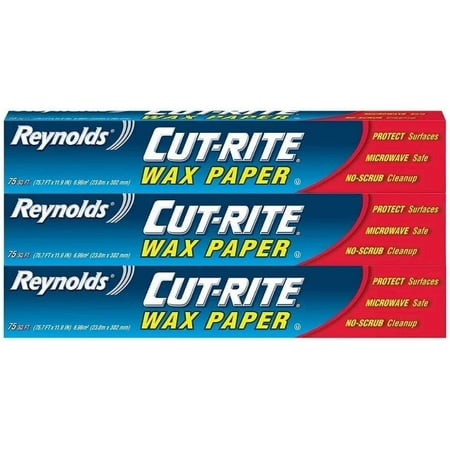 Reynolds Cut Rite Wax Paper, 75 Sqft (Pack of 3)