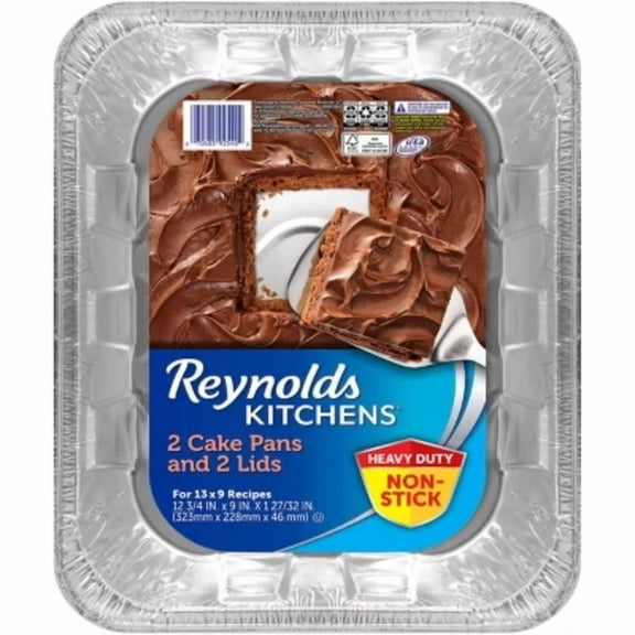 Reynolds Disposable Bakeware Cake Pan With Lids - 2Ct