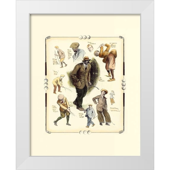 Reynolds, Frank 20x24 White Modern Wood Framed Museum Art Print Titled - The Open Championship At Muirfield