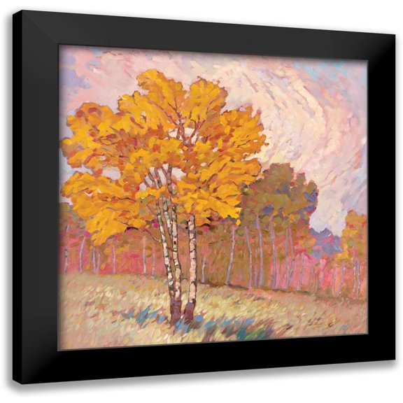 Reynolds, Graham 12x12 Black Modern Framed Museum Art Print Titled - Tree Line I