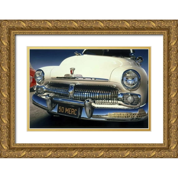 Reynolds, Graham 18x13 Gold Ornate Wood Framed with Double Matting Museum Art Print Titled - 50 Ford Mercury