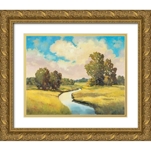 Reynolds, Graham 18x15 Gold Ornate Wood Framed with Double Matting Museum Art Print Titled - Farming Country