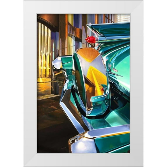 Reynolds, Graham 23x32 White Modern Wood Framed Museum Art Print Titled - 59 Cadillac Coup DeVille