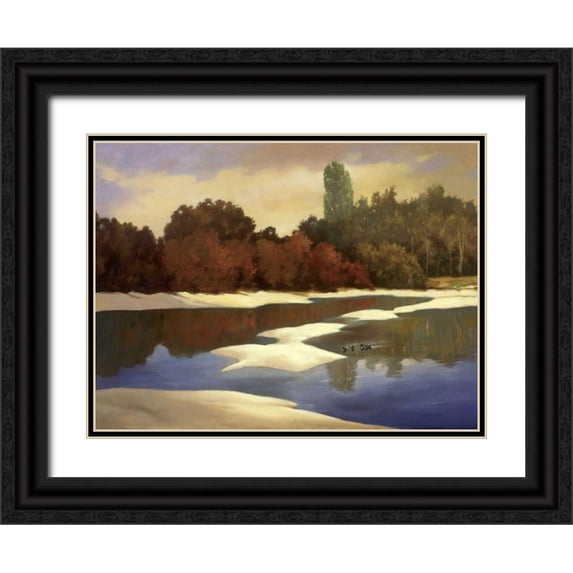 Reynolds, Graham 32x25 Black Ornate Wood Framed with Double Matting Museum Art Print Titled - Sandbanks I
