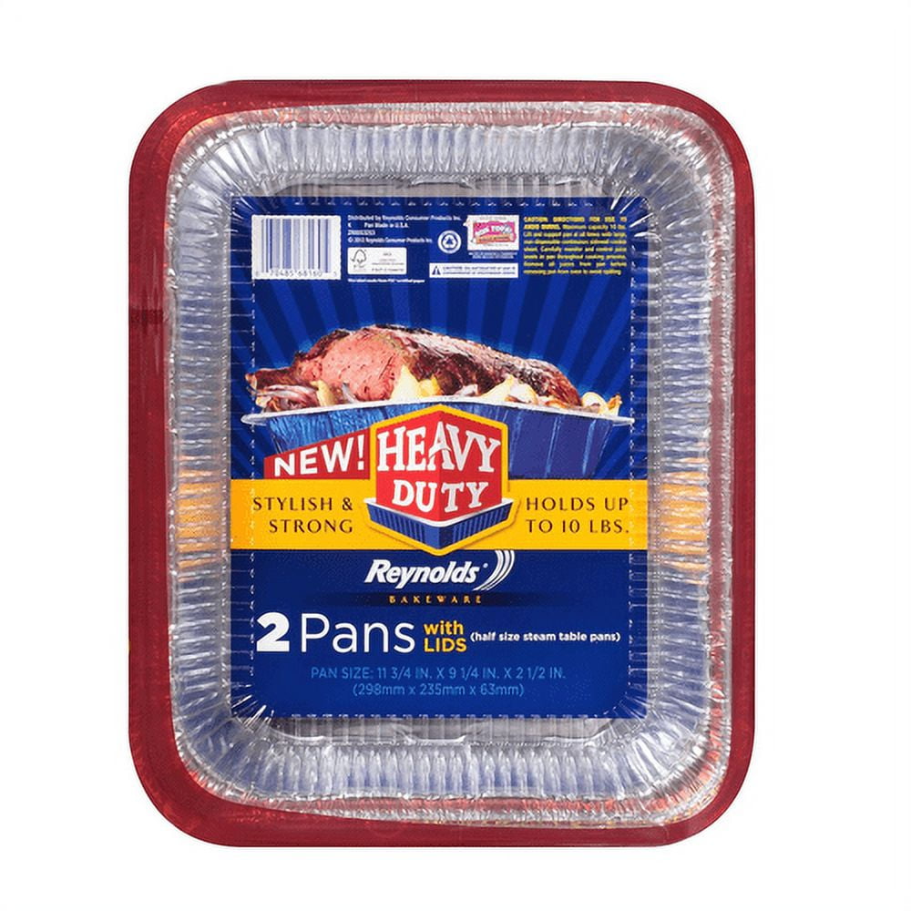 Reynolds Heavy Duty Cake Pans with Lids, 2 Count
