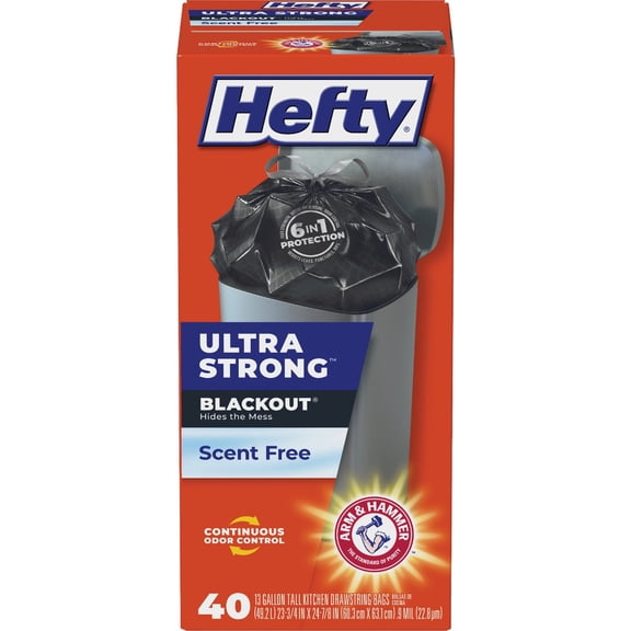 Reynolds Hefty BlackOut Tall Kitchen Trash Bag - Pack of 4