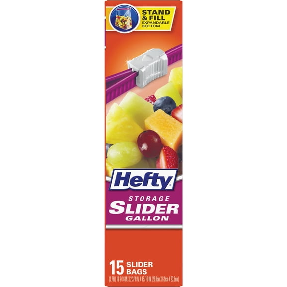 Reynolds Hefty Stand & Fill Slider Food Storage Bag - Pack of 4