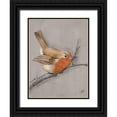 thumbnail image 1 of Reynolds, Jade 12x14 Black Ornate Wood Framed with Double Matting Museum Art Print Titled - Winter Bird II, 1 of 4