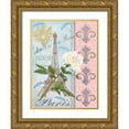 thumbnail image 1 of Reynolds, Jade 12x14 Gold Ornate Wood Framed with Double Matting Museum Art Print Titled - La Vie en Rose I, 1 of 4