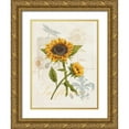 thumbnail image 1 of Reynolds, Jade 12x14 Gold Ornate Wood Framed with Double Matting Museum Art Print Titled - Romantic Sunflower II, 1 of 4