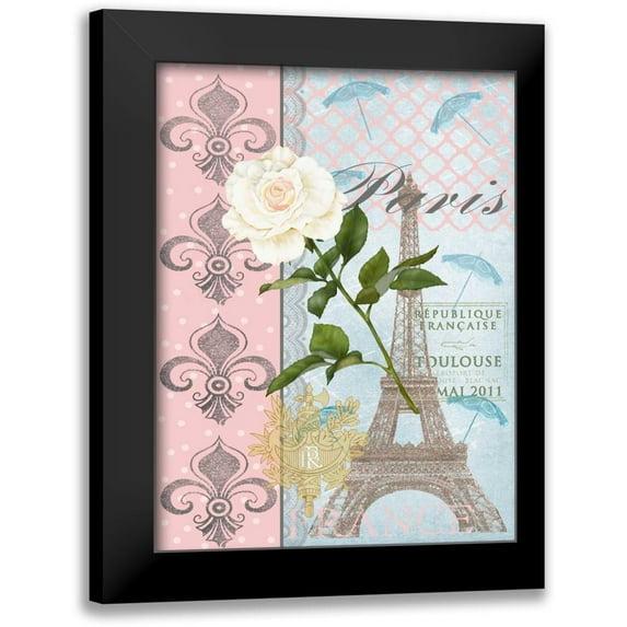 Reynolds, Jade 15x18 Black Modern Framed Museum Art Print Titled - La Vie en Rose II