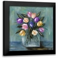 thumbnail image 1 of Reynolds, Jade 20x20 Black Modern Framed Museum Art Print Titled - Mixed Pastel Bouquet II, 1 of 5