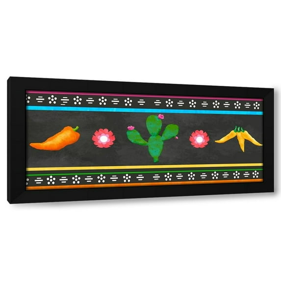 Jade Reynolds 24x13 Black Modern Wood Framed Wall Art Titled - Piñata Party Collection D