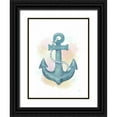 thumbnail image 1 of Reynolds, Jade 25x32 Black Ornate Wood Framed with Double Matting Museum Art Print Titled - Watercolor Anchor, 1 of 4