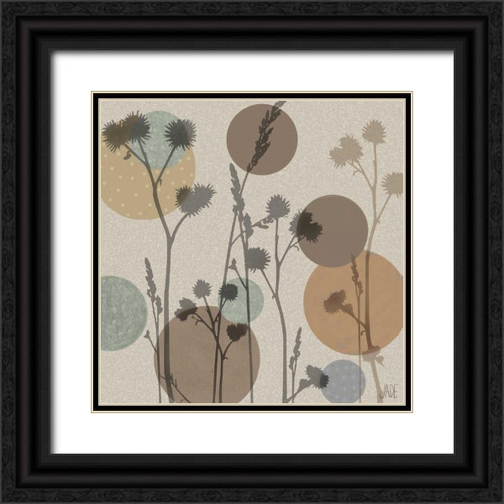 Reynolds, Jade 26x26 Black Ornate Wood Framed with Double Matting ...