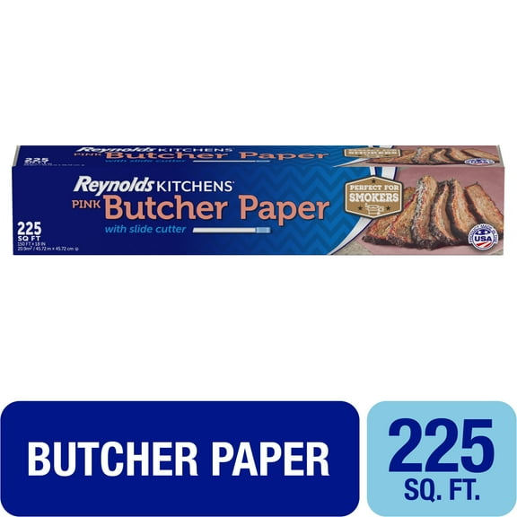 Reynolds Kitchens Butcher Paper for Smoking Meat with Slide Cutter, Pink, 255 square feet