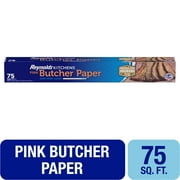 Reynolds Kitchens Butcher Paper for Smoking Meat with Slide Cutter, Pink, 75 square feet