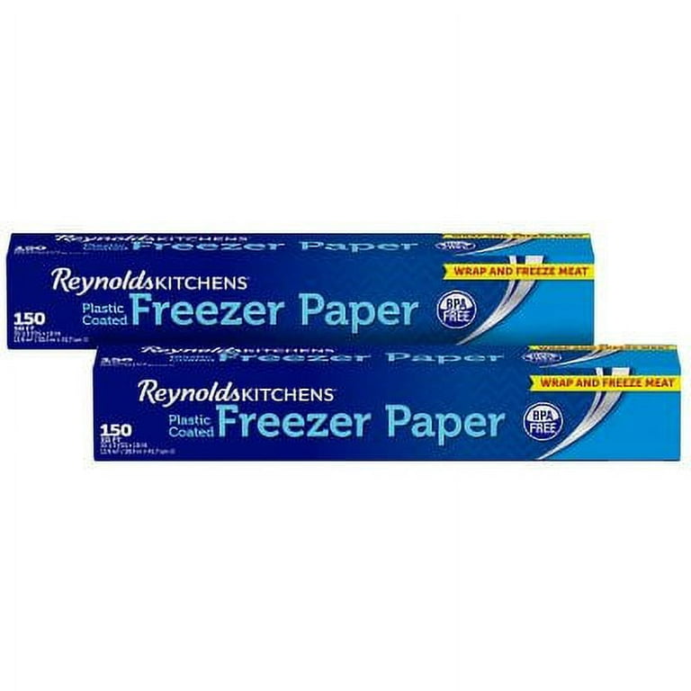 2X ~ Reynolds Freezer Paper Plastic Coated 150 Sq ft. Freezer Storage Meat  Wrap