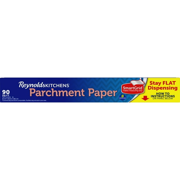 Reynolds Kitchens Parchment Paper with SmartGrid, 72x15, 90 Square Feet