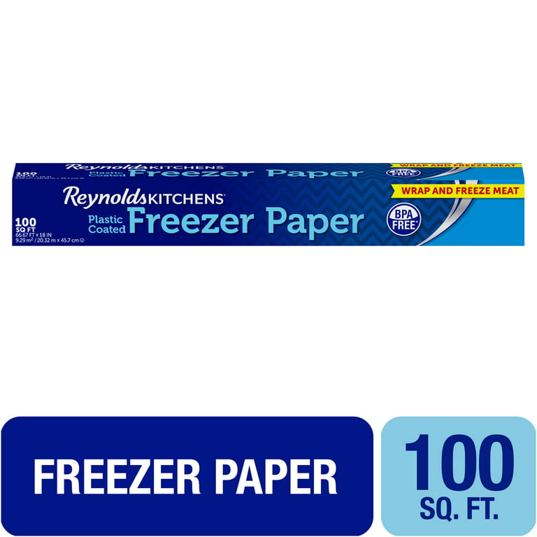 Reynolds Kitchens Plastic-Coated Freezer Paper, 100 Square Foot Roll, Size: 100 Sq ft
