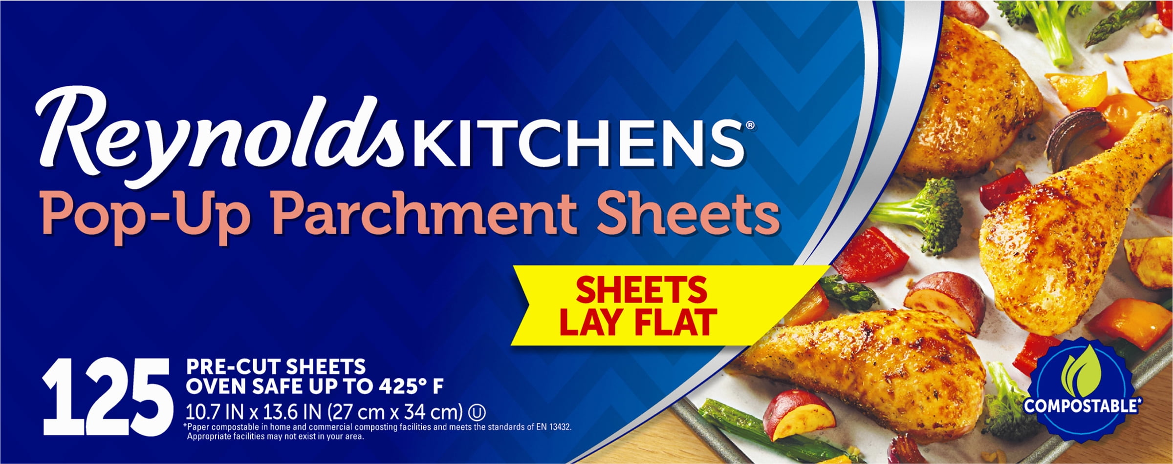 Reynolds Kitchens Parchment Sheets, Pop-Up, Pre-Cut - 125 sheets