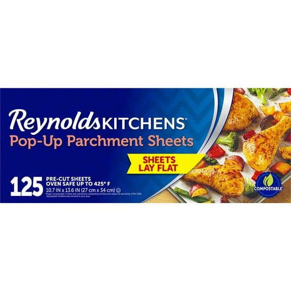 Reynolds Kitchens Pop-Up Parchment Paper Sheets, 125 ct.