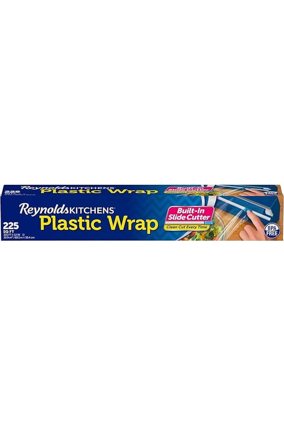Reynolds Kitchens Quick Cut Plastic Wrap, 225 Square Feet( Pack of 2 )