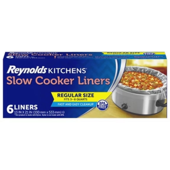 Reynolds Kitchens Regular Size Slow Cooker Liners - 6ct/11.375sq ft