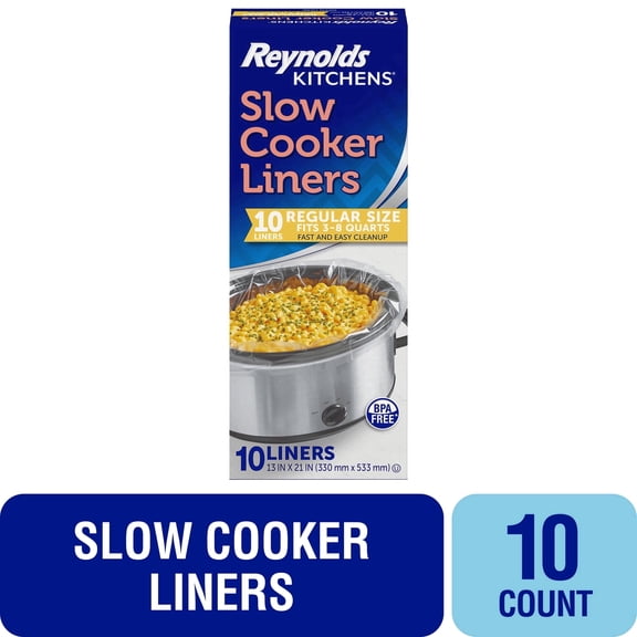 Reynolds Kitchens Slow Cooker Liners, Regular (Fits 3-8 Quarts), 10 Count