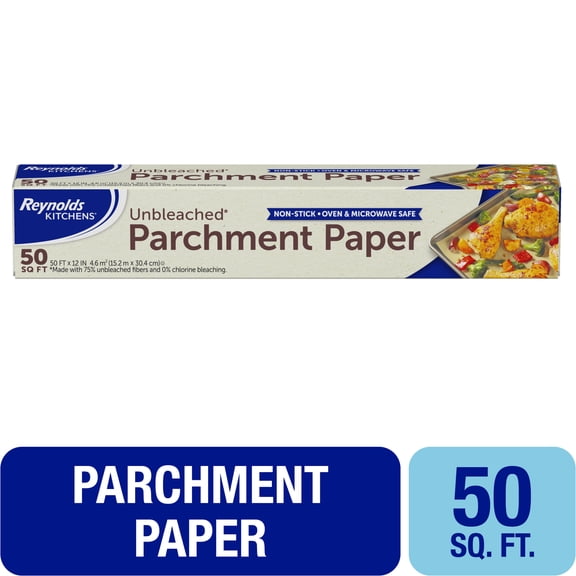 Reynolds Kitchens Unbleached Parchment Paper Roll, 45 feet x 12 inches, 45 Total Sq. Ft.
