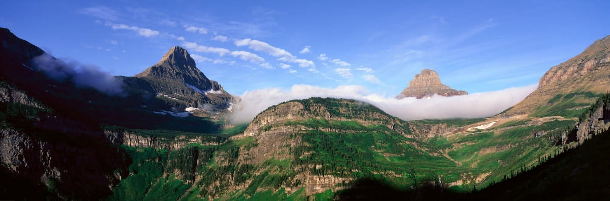 Reynolds Mountain Glacier National Park Montana Canvas Art - Panoramic Images (27 x 9)