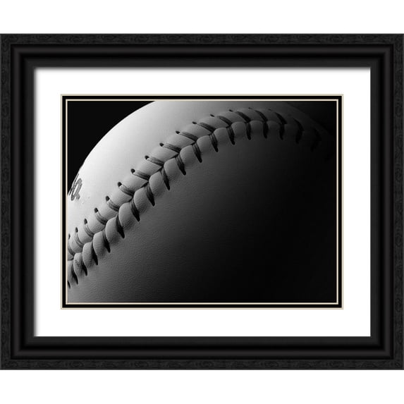 Reynolds, Richard 18x15 Black Ornate Wood Framed with Double Matting Museum Art Print Titled - Softball