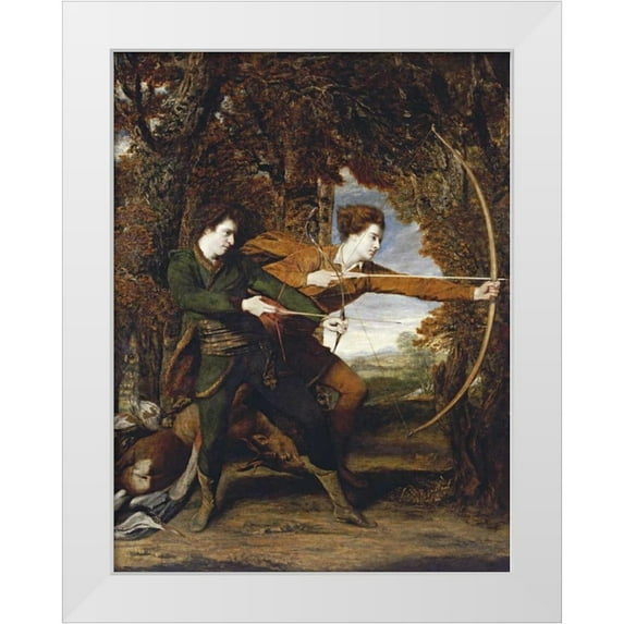 Reynolds, Sir Joshua 15x18 White Modern Wood Framed Museum Art Print Titled - The Archers