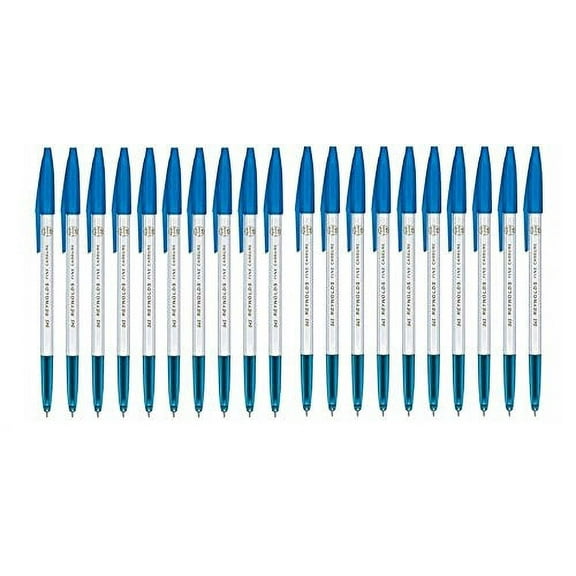 Reynolds Wrap 045 Fine Carbure Ball Point Pens, Fine Point, 0.45 mm, Blue Ink, 20 Count, 20 Pack