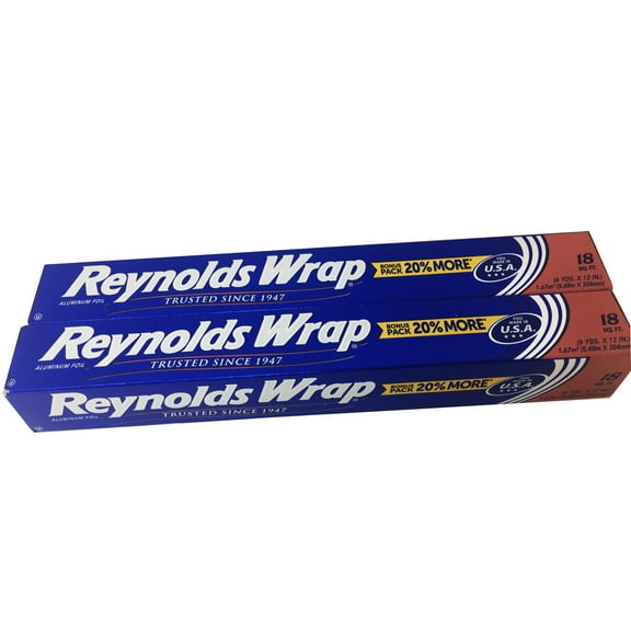 Reynolds Wrap Aluminum Foil 25 sq.ft pack of 2