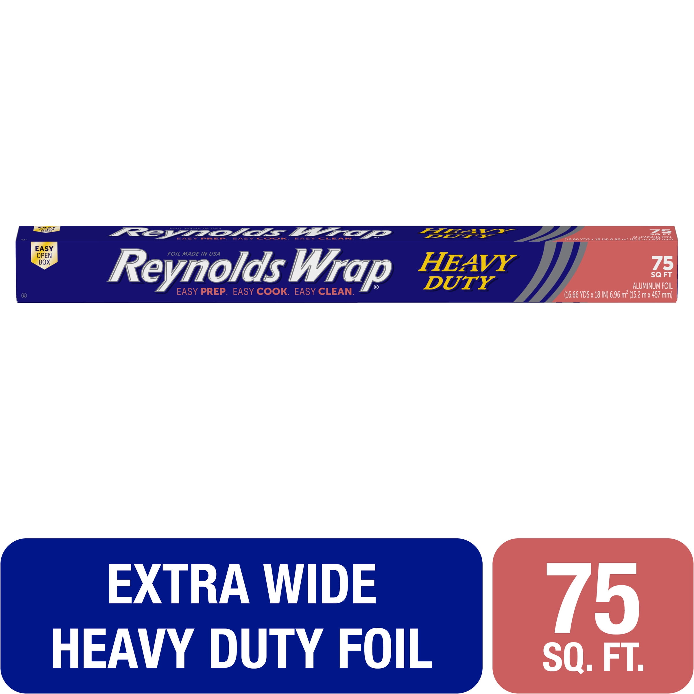 Reynolds Wrap Aluminum Foil, Thick & Durable, Heavy Duty, 75 Square Feet
