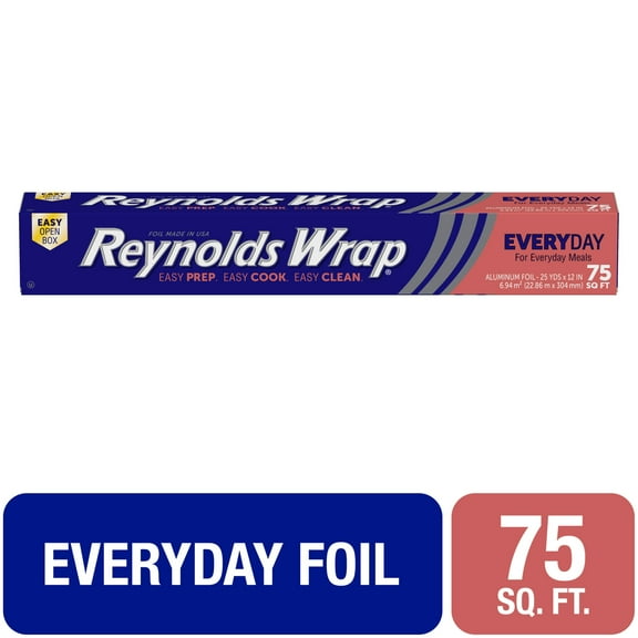 Reynolds Wrap Everyday Strength Aluminum Foil, 75 square feet